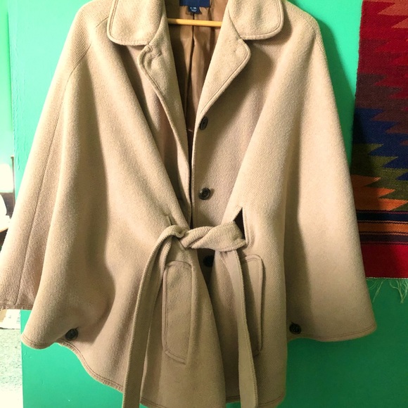 Stunning Lands’ End camel angora wool cape L-XL - Picture 2 of 6